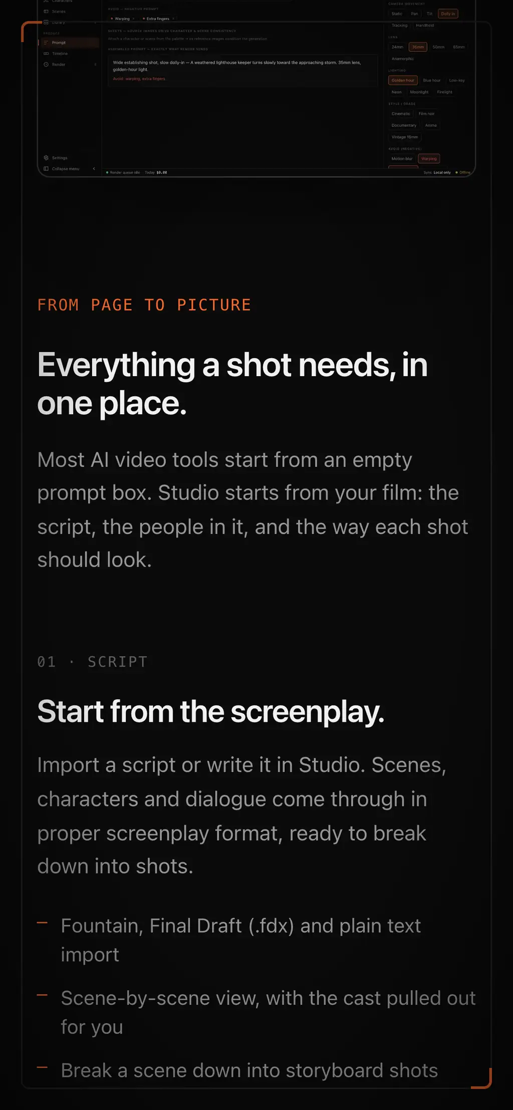 Studio by Insurrect Rebellion website on a phone, screen 2